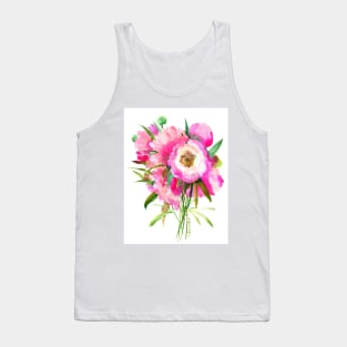 Pink Peonies Tank Top